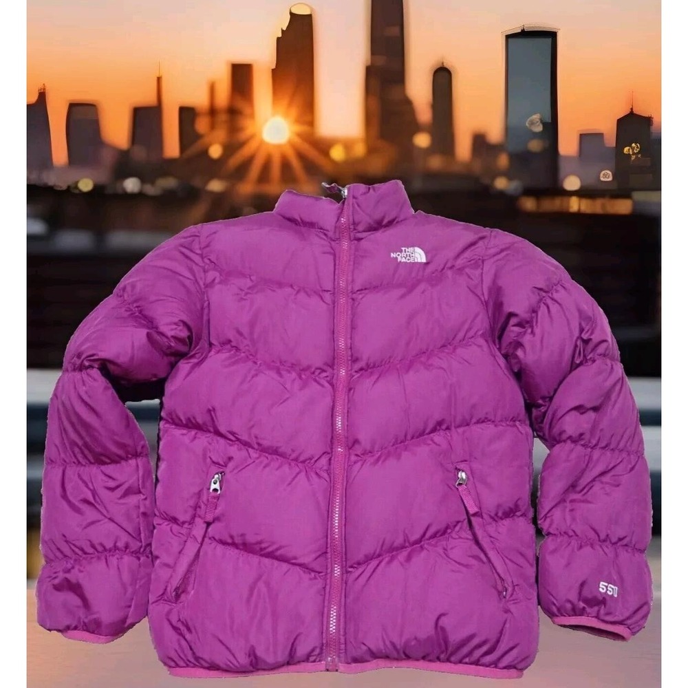 The North Face Puffer Jacket Girls XL Purple Excellent 550‎ Down Aconcagua Coat